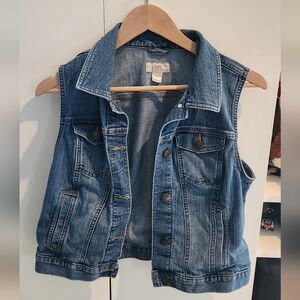 Denim Sleeveless Vest Loft Vintage